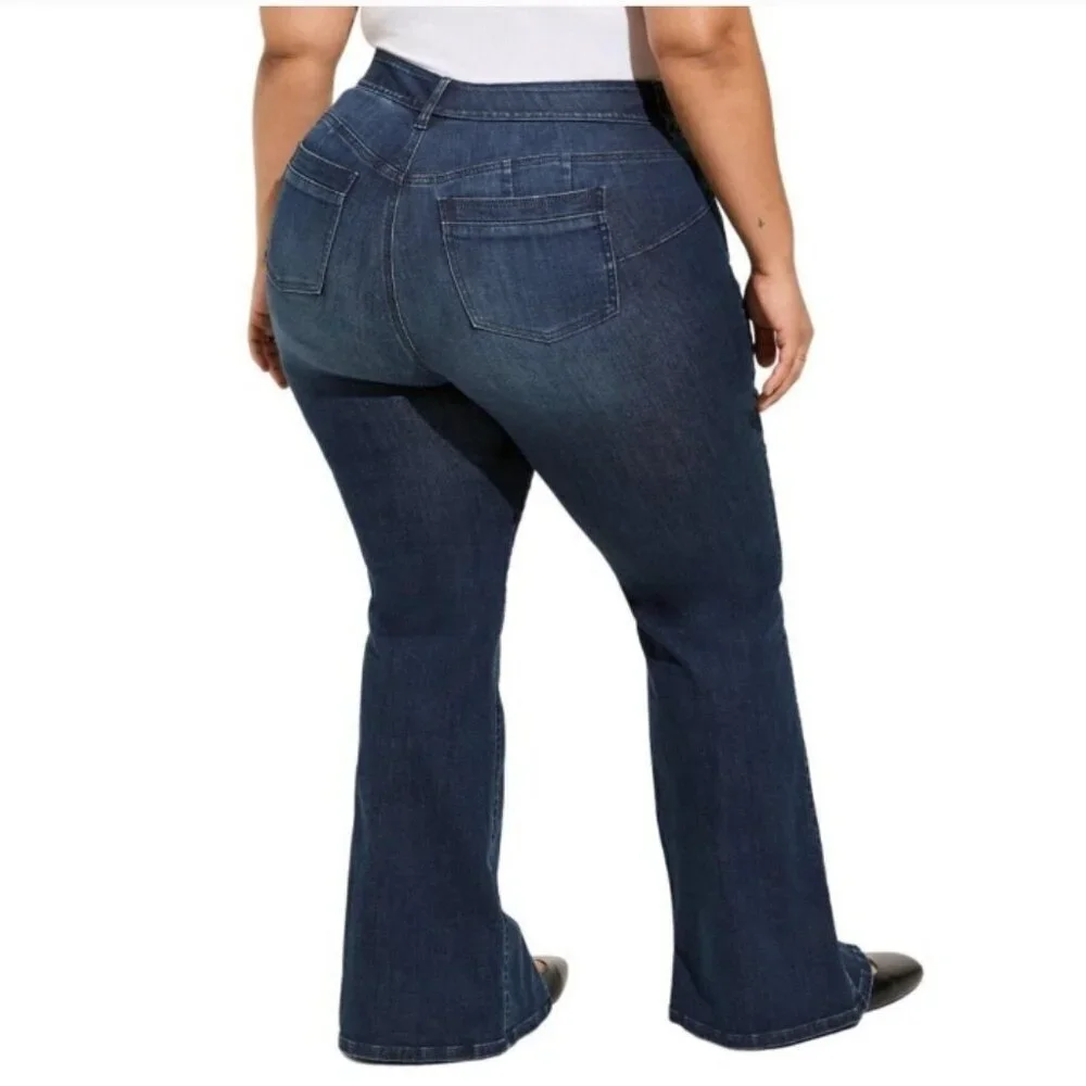 Torrid Bombshell Flare Super Soft High Rise Jeans Size 24T